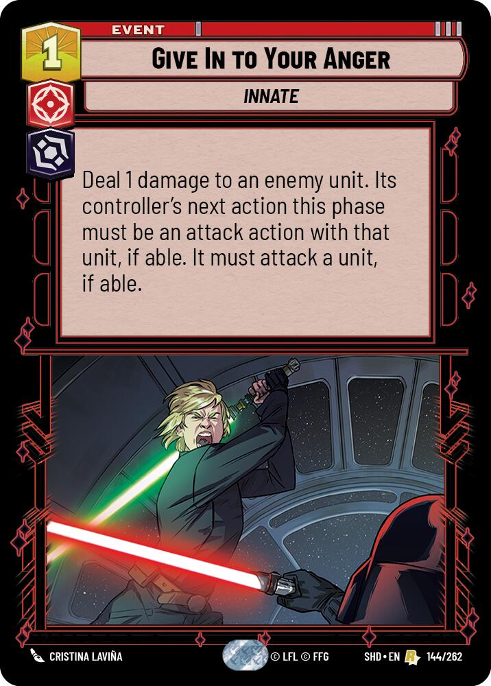 Give In to Your Anger (144/262) (144/262) [Shadows of the Galaxy] | Exor Games New Glasgow