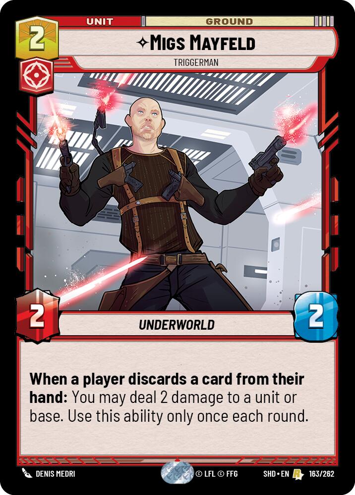 Migs Mayfeld - Triggerman (163/262) (163/262) [Shadows of the Galaxy] | Exor Games New Glasgow