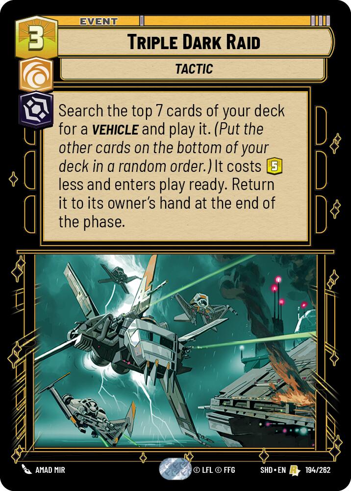 Triple Dark Raid (194/262) (194/262) [Shadows of the Galaxy] | Exor Games New Glasgow
