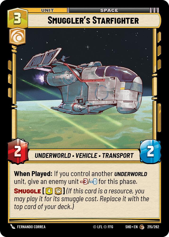 Smuggler's Starfighter (215/262) (215/262) [Shadows of the Galaxy] | Exor Games New Glasgow