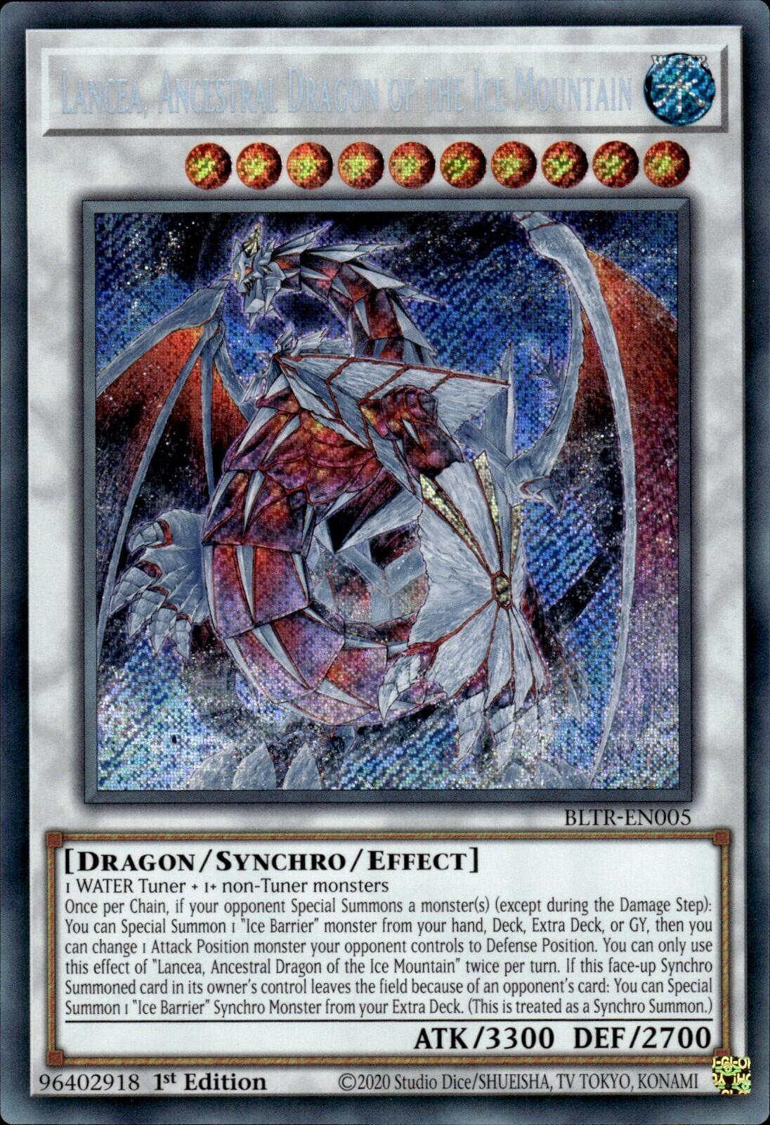 Lancea, Ancestral Dragon of the Ice Mountain [BLTR-EN005] Secret Rare | Exor Games New Glasgow