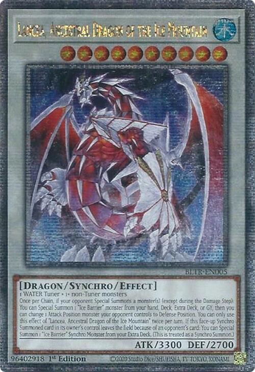 Lancea, Ancestral Dragon of the Ice Mountain (Quarter Century Secret Rare) [BLTR-EN005] Quarter Century Secret Rare | Exor Games New Glasgow