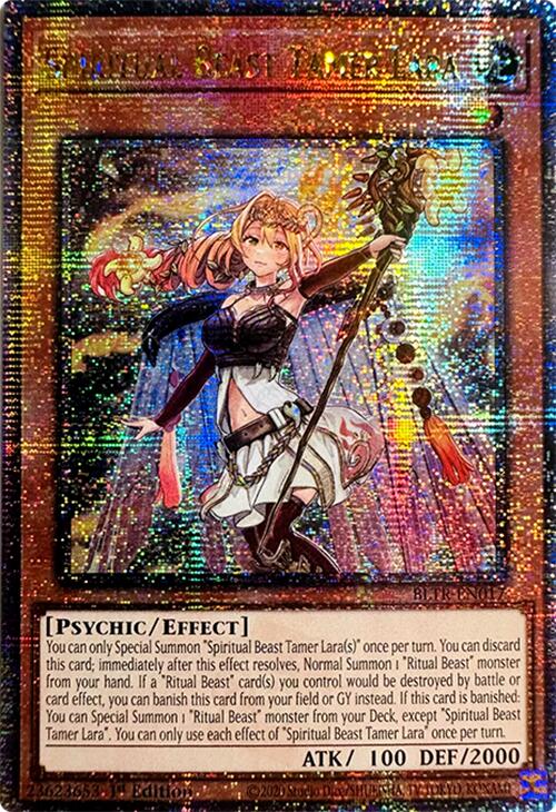 Spiritual Beast Tamer Lara (Quarter Century Secret Rare) [BLTR-EN017] Quarter Century Secret Rare | Exor Games New Glasgow