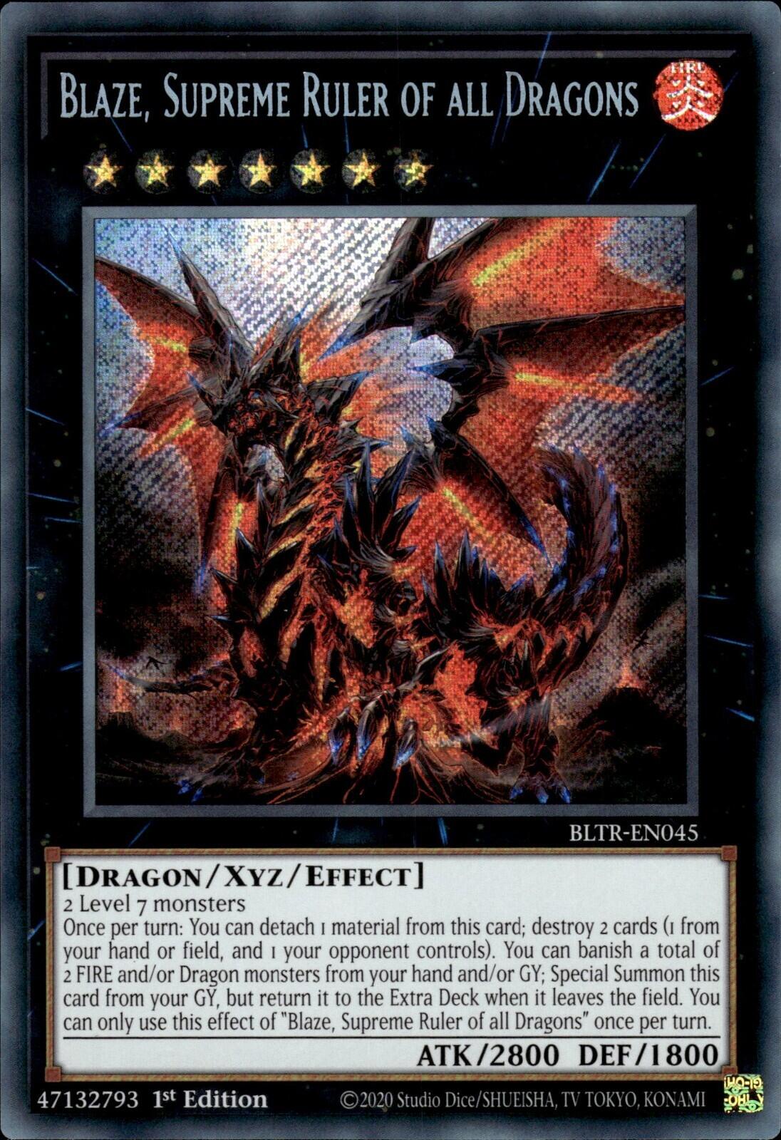 Blaze, Supreme Ruler of all Dragons [BLTR-EN045] Secret Rare | Exor Games New Glasgow