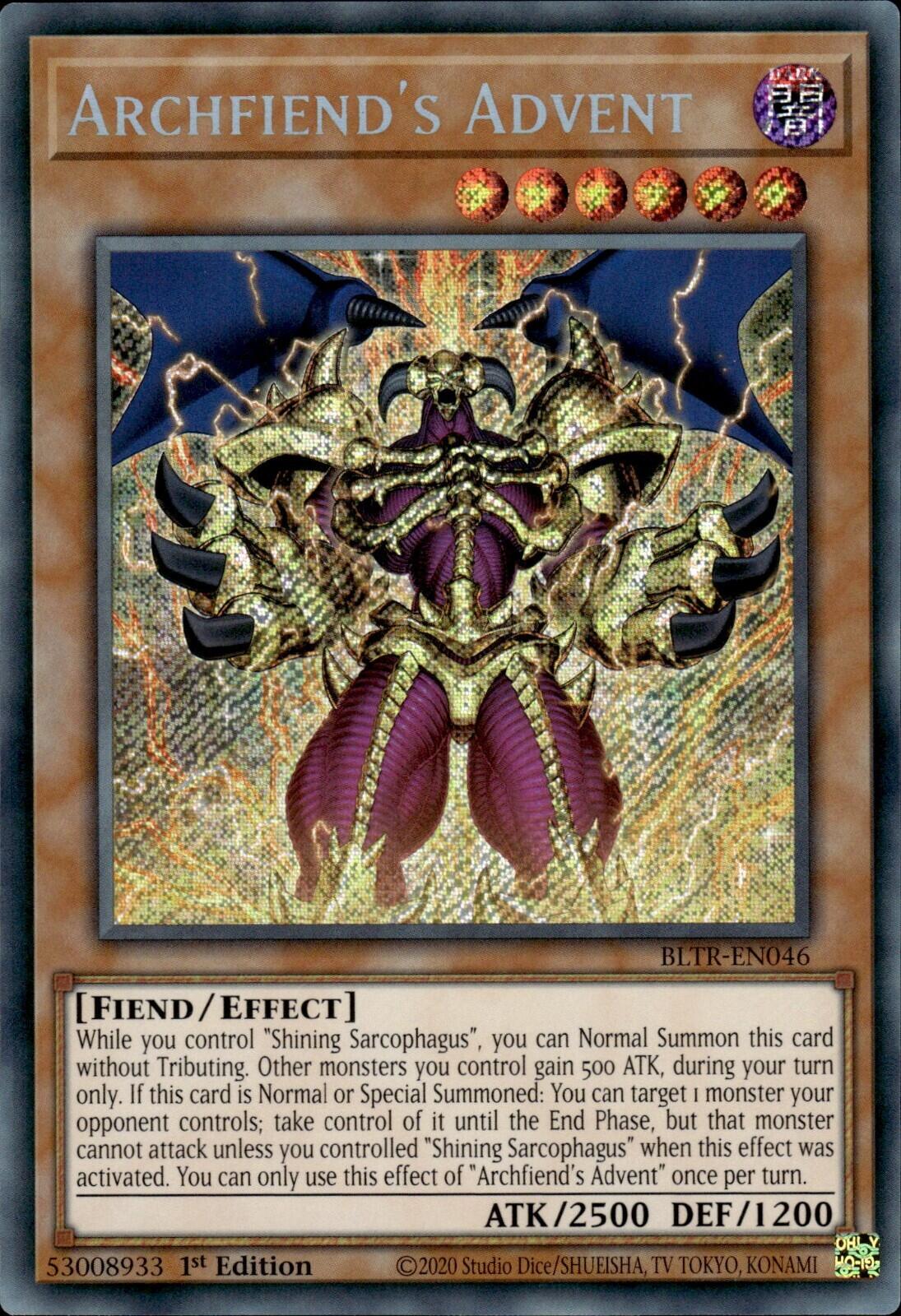 Archfiend's Advent [BLTR-EN046] Secret Rare | Exor Games New Glasgow