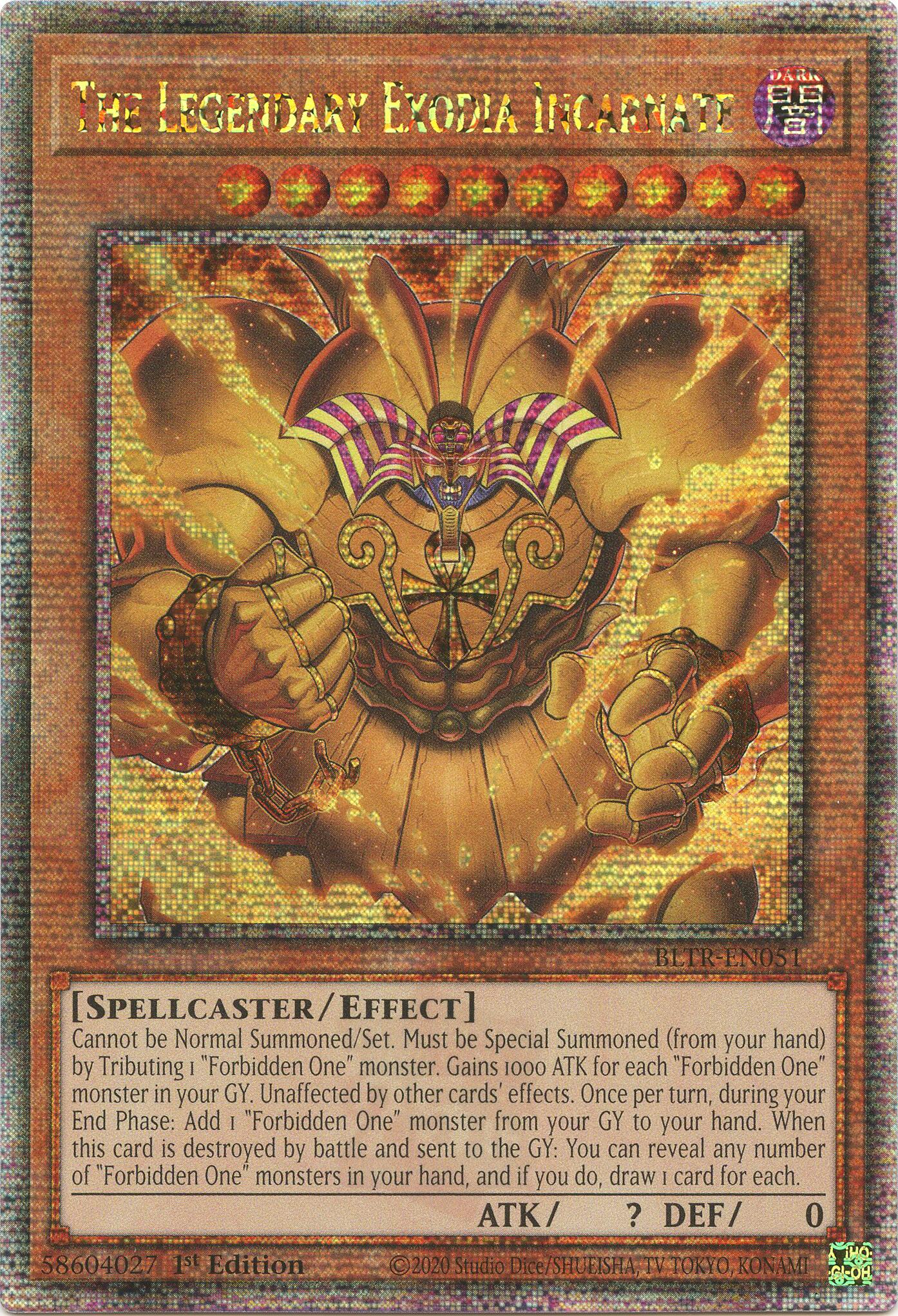 The Legendary Exodia Incarnate (Quarter Century Secret Rare) [BLTR-EN051] Quarter Century Secret Rare | Exor Games New Glasgow