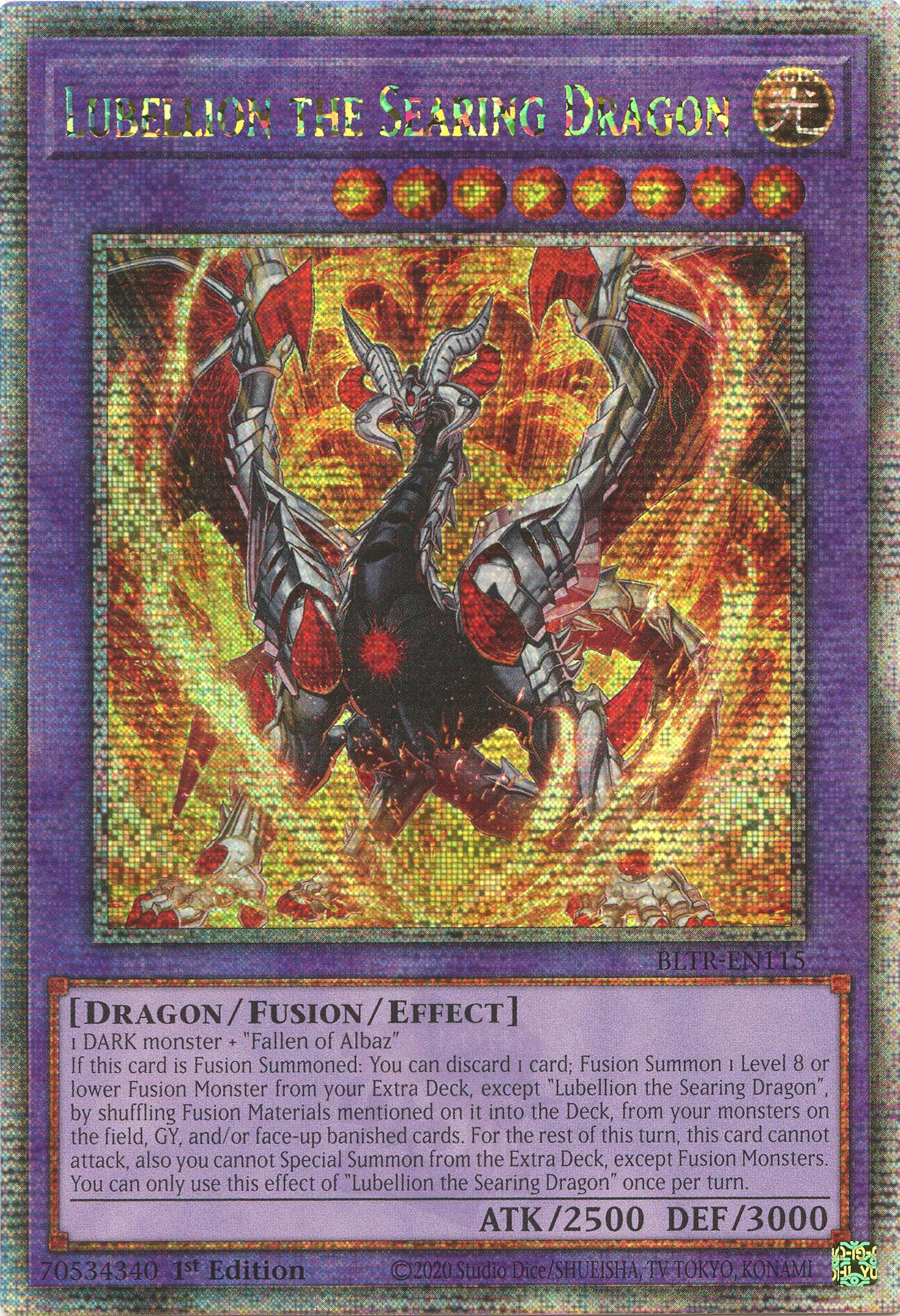 Lubellion the Searing Dragon (Quarter Century Secret Rare) [BLTR-EN115] Quarter Century Secret Rare | Exor Games New Glasgow