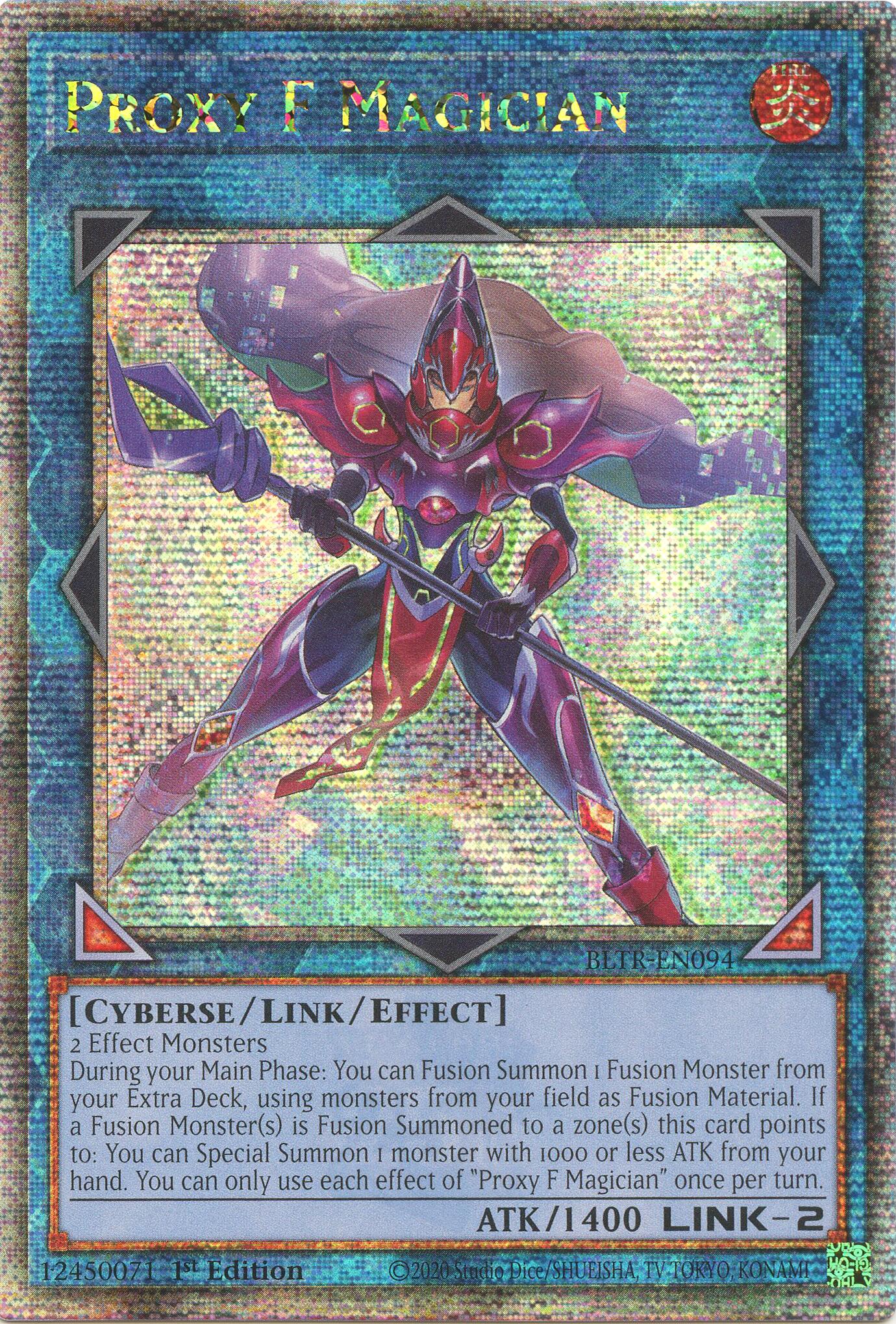 Proxy F Magician (Quarter Century Secret Rare) [BLTR-EN094] Quarter Century Secret Rare | Exor Games New Glasgow