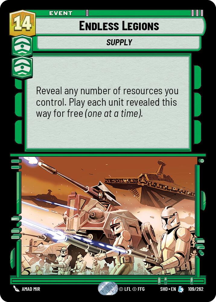 Endless Legions (109/262) (109/262) [Shadows of the Galaxy] | Exor Games New Glasgow