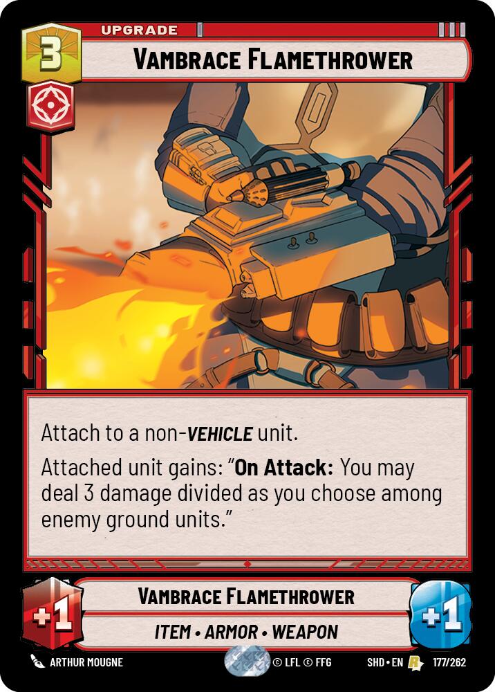 Vambrace Flamethrower (177/262) (177/262) [Shadows of the Galaxy] | Exor Games New Glasgow