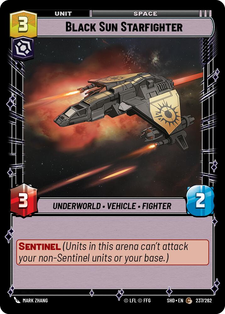 Black Sun Starfighter (237/262) (237/262) [Shadows of the Galaxy] | Exor Games New Glasgow