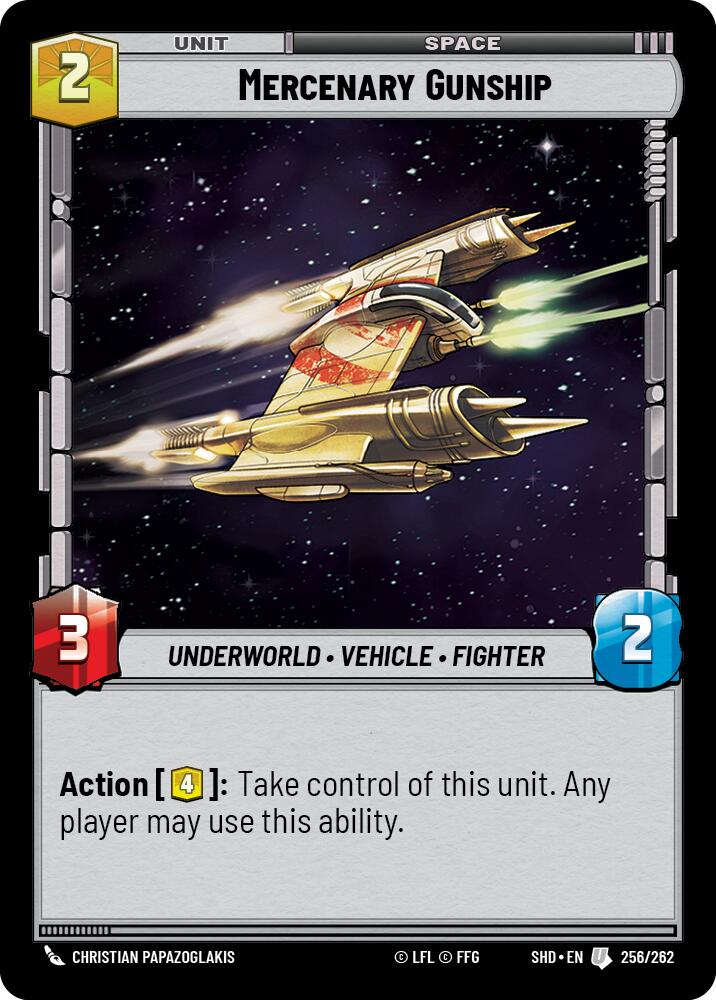 Mercenary Gunship (256/262) (256/262) [Shadows of the Galaxy] | Exor Games New Glasgow
