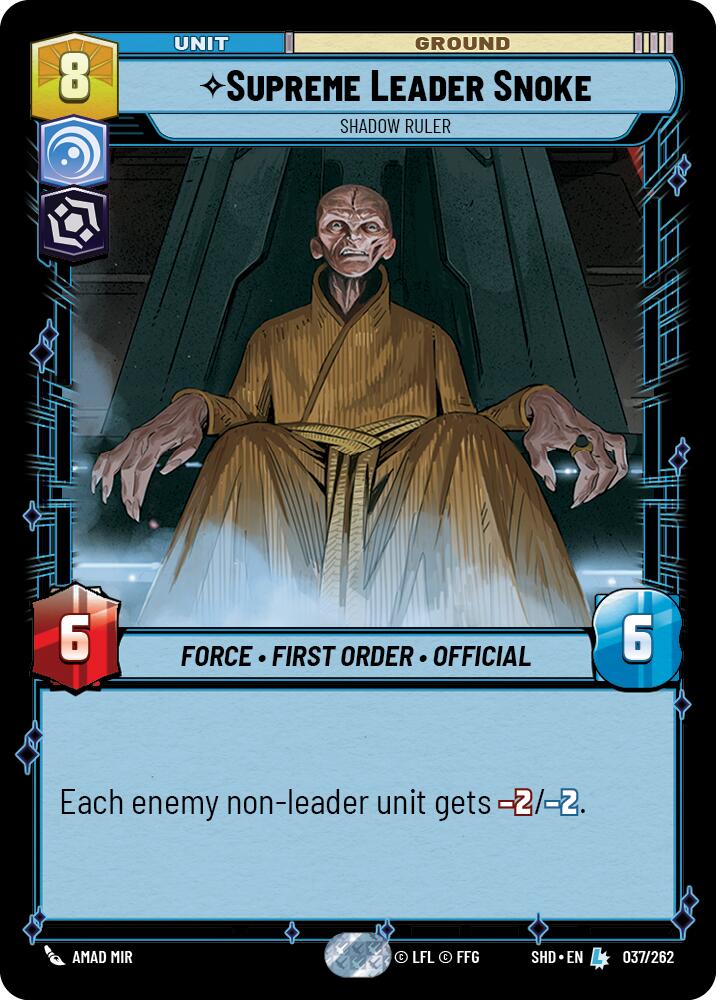 Supreme Leader Snoke - Shadow Ruler (037/262) (037/262) [Shadows of the Galaxy] | Exor Games New Glasgow