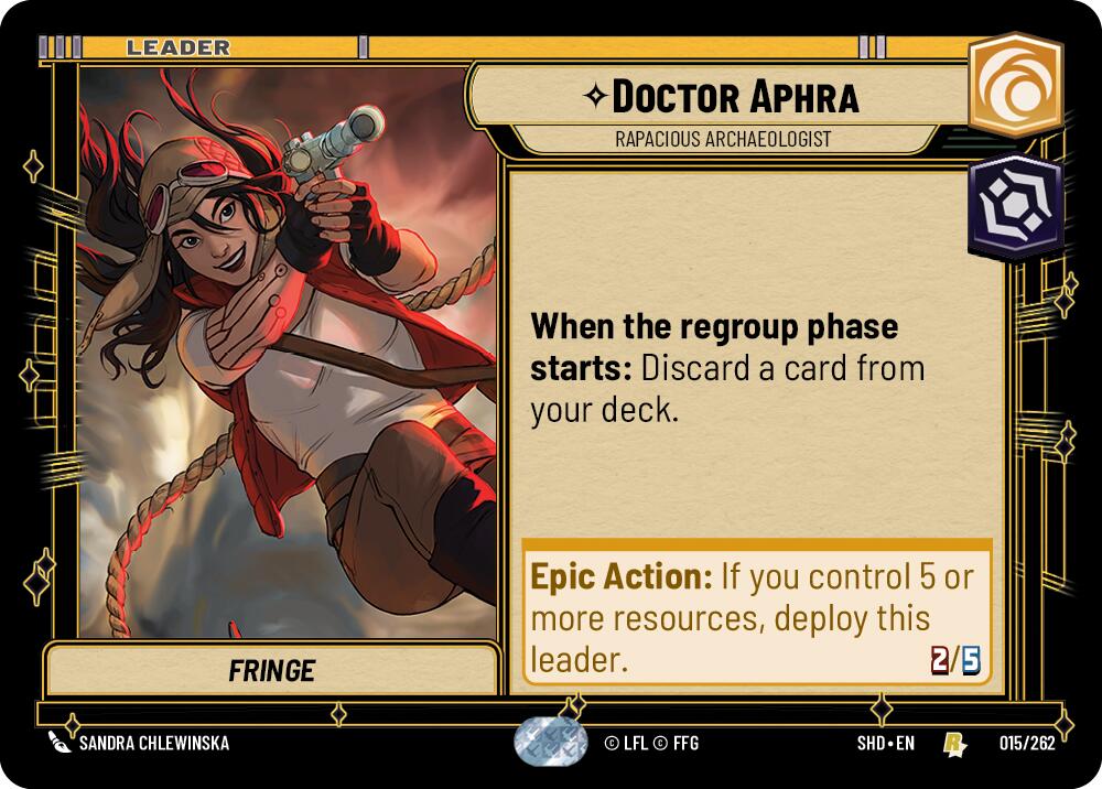 Doctor Aphra - Rapacious Archaeologist (015/262) (015/262) [Shadows of the Galaxy] | Exor Games New Glasgow