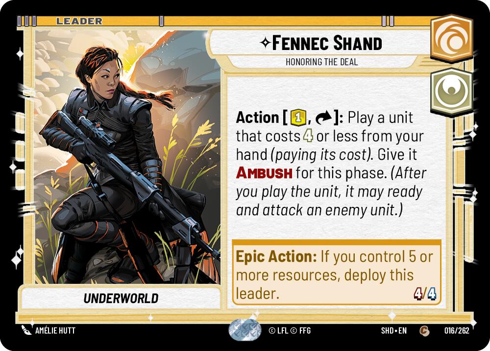 Fennec Shand - Honoring the Deal (016/262) (016/262) [Shadows of the Galaxy] | Exor Games New Glasgow