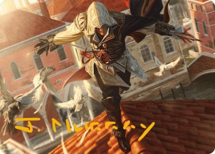 Ezio, Blade of Vengeance Art Card (Gold-Stamped Signature) [Assassin's Creed Art Series] | Exor Games New Glasgow