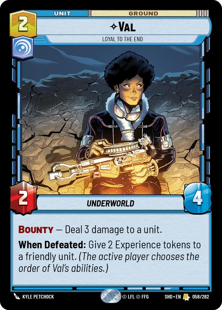 Val - Loyal to the End (058/262) (058/262) [Shadows of the Galaxy] | Exor Games New Glasgow