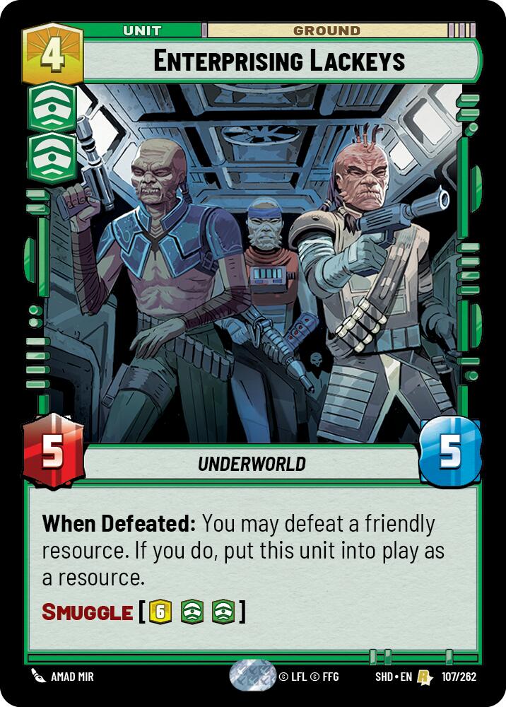 Enterprising Lackeys (107/262) (107/262) [Shadows of the Galaxy] | Exor Games New Glasgow