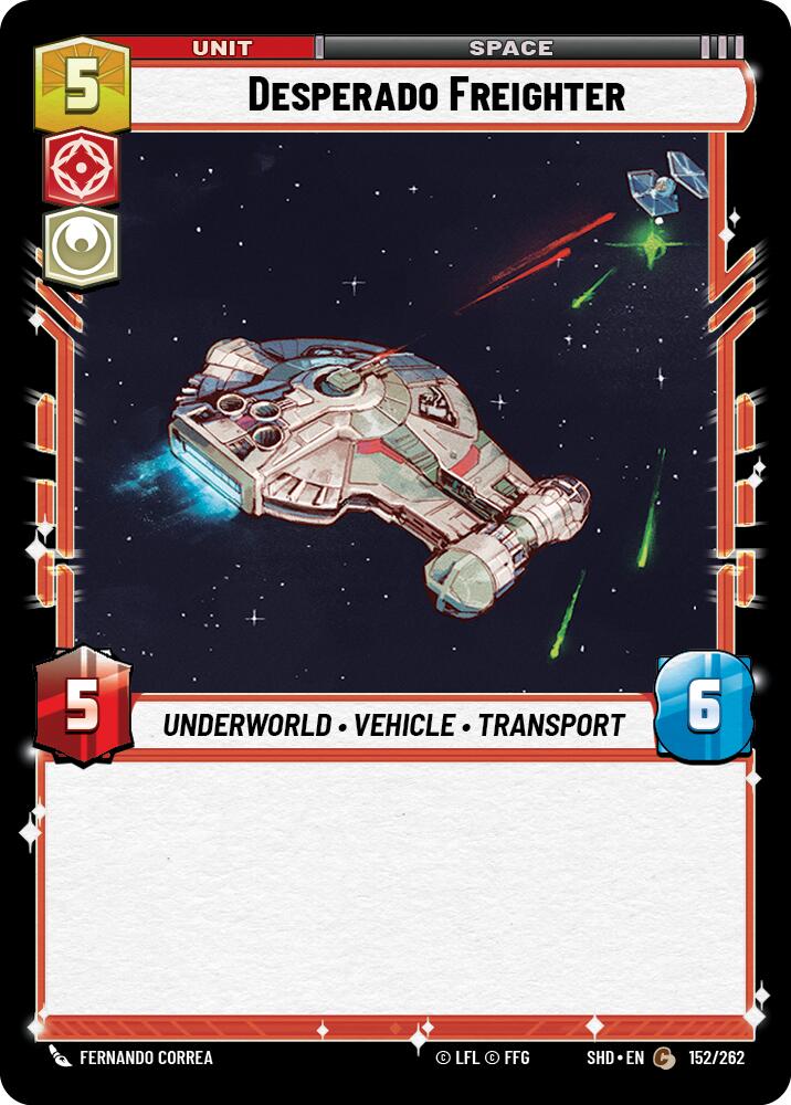 Desperado Freighter (152/262) (152/262) [Shadows of the Galaxy] | Exor Games New Glasgow
