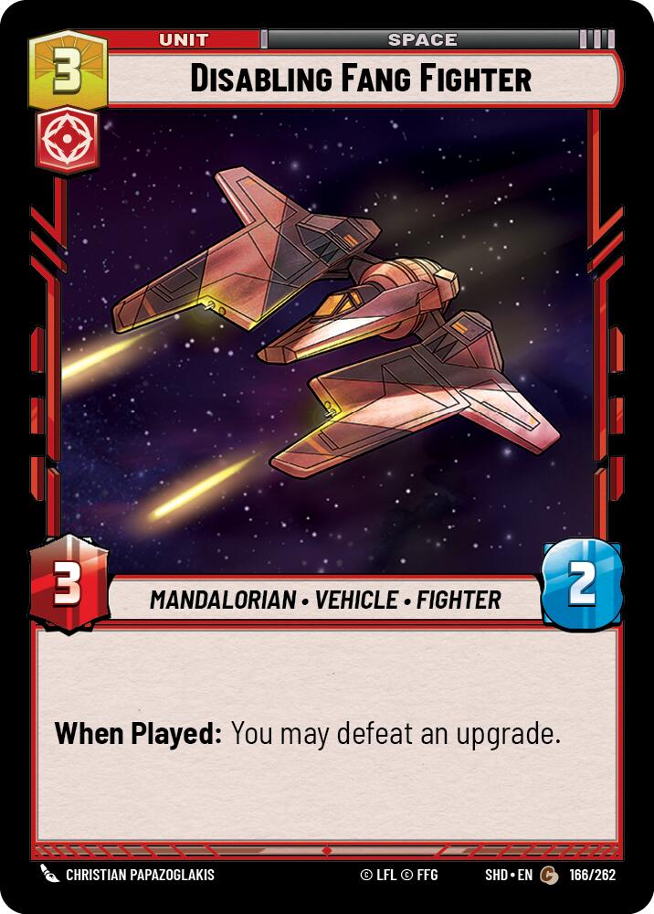 Disabling Fang Fighter (166/262) (166/262) [Shadows of the Galaxy] | Exor Games New Glasgow