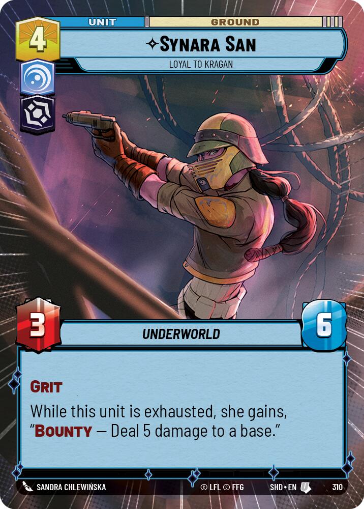 Synara San - Loyal to Kragan (310) (Hyperspace) (310) [Shadows of the Galaxy] | Exor Games New Glasgow