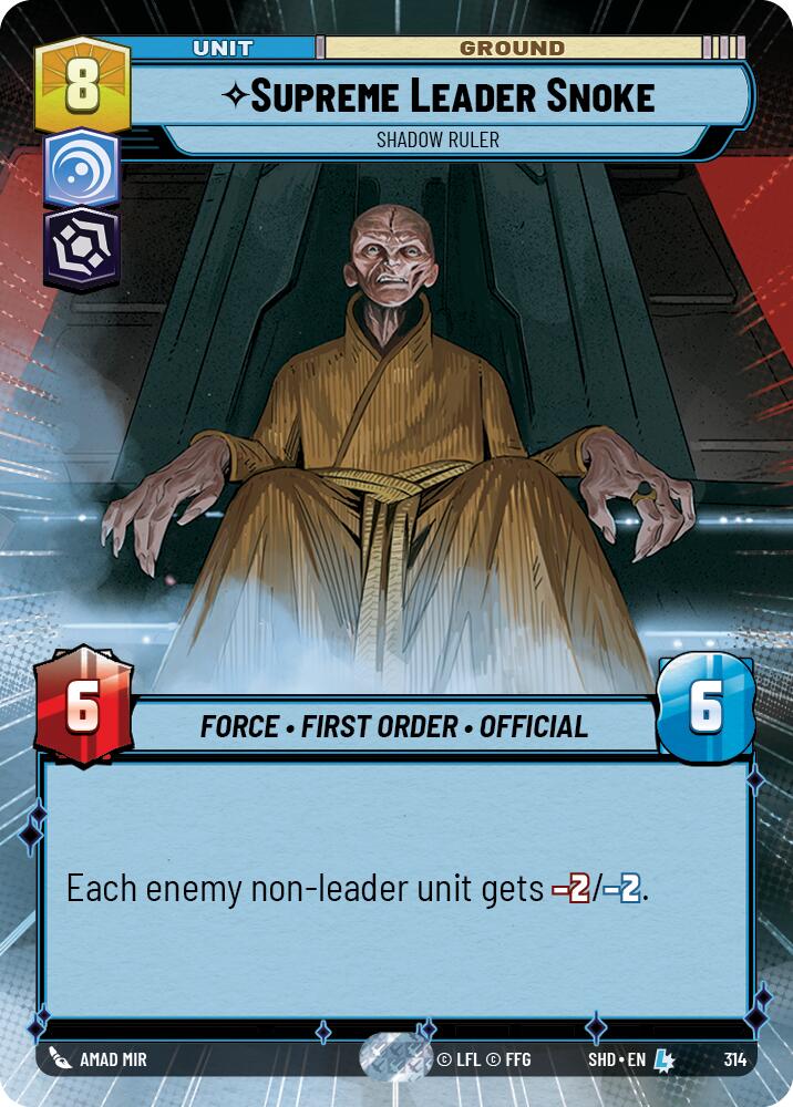 Supreme Leader Snoke - Shadow Ruler (314) (Hyperspace) (314) [Shadows of the Galaxy] | Exor Games New Glasgow