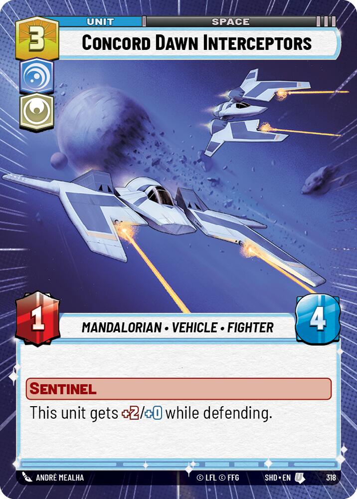 Concord Dawn Interceptors (318) (Hyperspace) (318) [Shadows of the Galaxy] | Exor Games New Glasgow