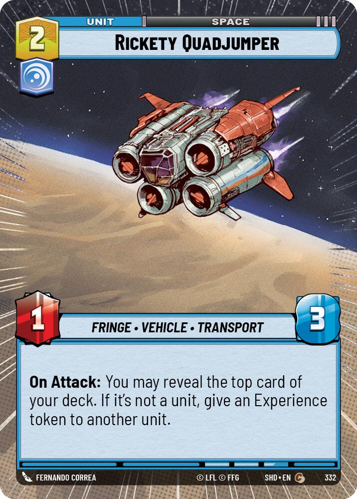 Rickety Quadjumper (332) (Hyperspace) (332) [Shadows of the Galaxy] | Exor Games New Glasgow