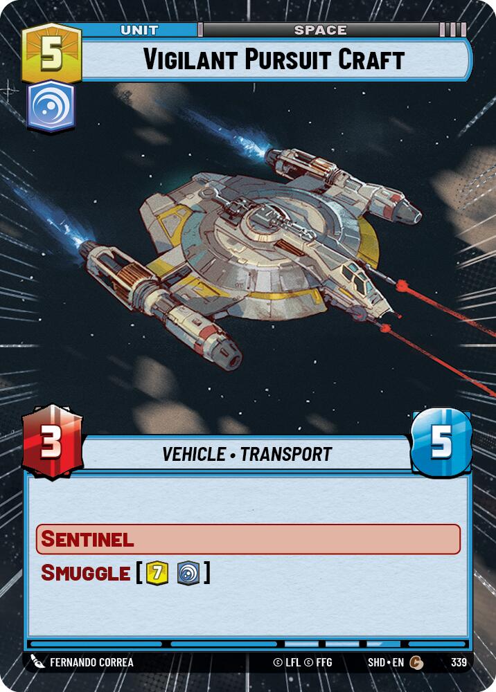 Vigilant Pursuit Craft (339) (Hyperspace) (339) [Shadows of the Galaxy] | Exor Games New Glasgow