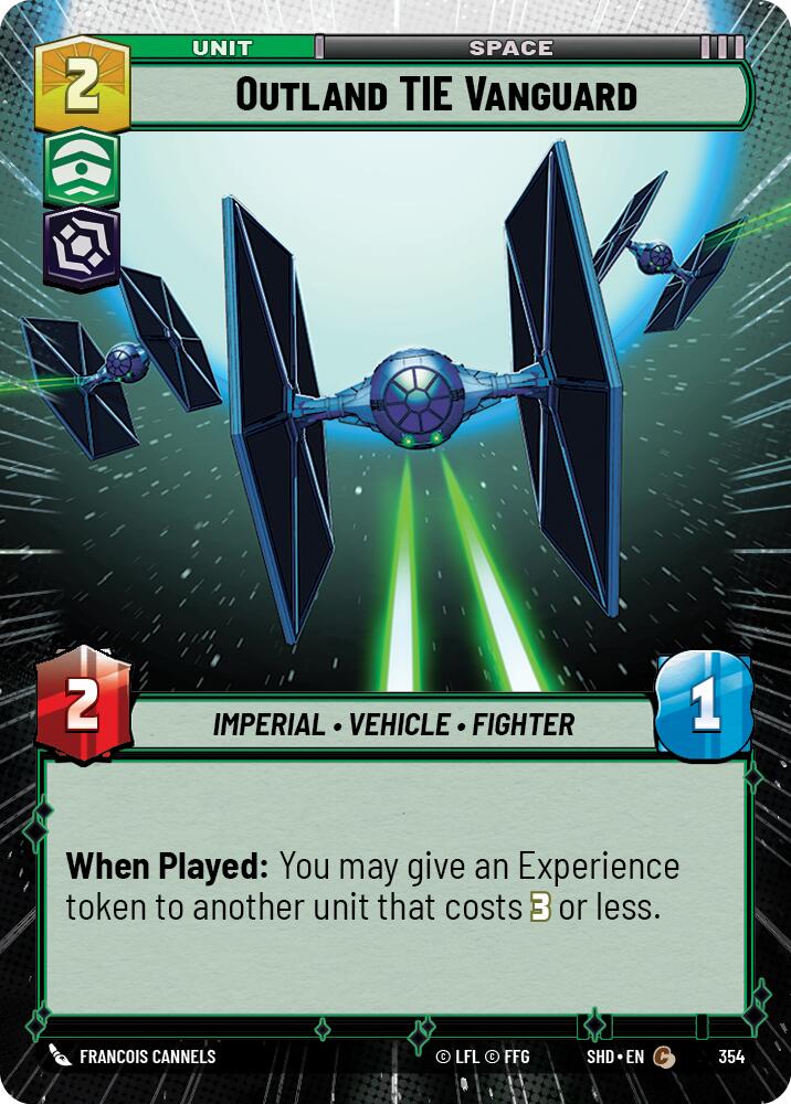 Outland TIE Vanguard (354) (Hyperspace) (354) [Shadows of the Galaxy] | Exor Games New Glasgow