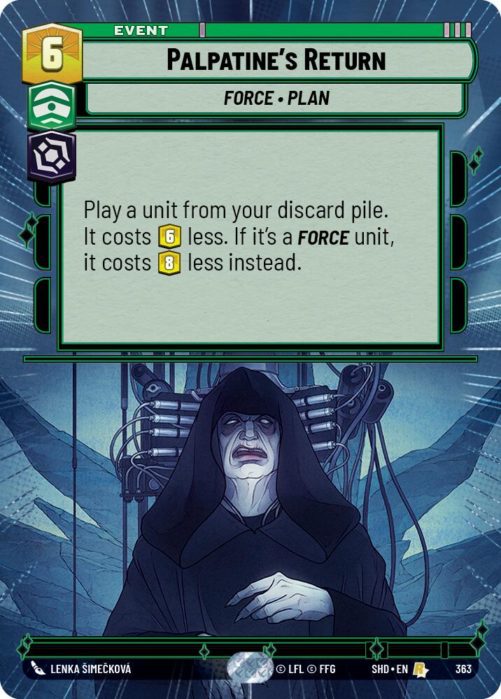 Palpatine's Return (363) (Hyperspace) (363) [Shadows of the Galaxy] | Exor Games New Glasgow