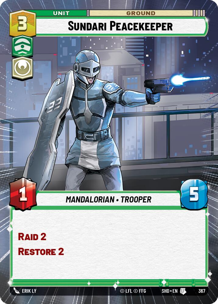 Sundari Peacekeeper (367) (Hyperspace) (367) [Shadows of the Galaxy] | Exor Games New Glasgow