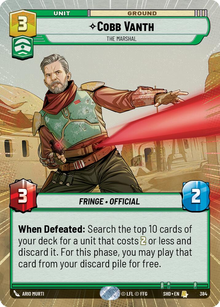 Cobb Vanth - The Marshal (384) (Hyperspace) (384) [Shadows of the Galaxy] | Exor Games New Glasgow