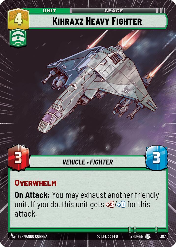 Kihraxz Heavy Fighter (387) (Hyperspace) (387) [Shadows of the Galaxy] | Exor Games New Glasgow
