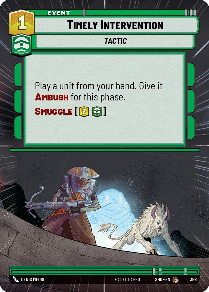 Timely Intervention (398) (Hyperspace) (398) [Shadows of the Galaxy] | Exor Games New Glasgow