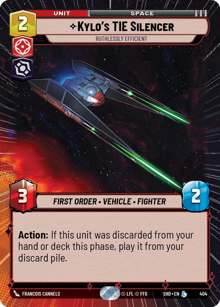 Kylo's TIE Silencer - Ruthlessly Efficient (404) (Hyperspace) (404) [Shadows of the Galaxy] | Exor Games New Glasgow