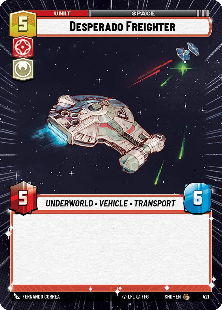 Desperado Freighter (421) (Hyperspace) (421) [Shadows of the Galaxy] | Exor Games New Glasgow