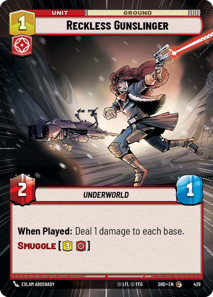 Reckless Gunslinger (429) (Hyperspace) (429) [Shadows of the Galaxy] | Exor Games New Glasgow