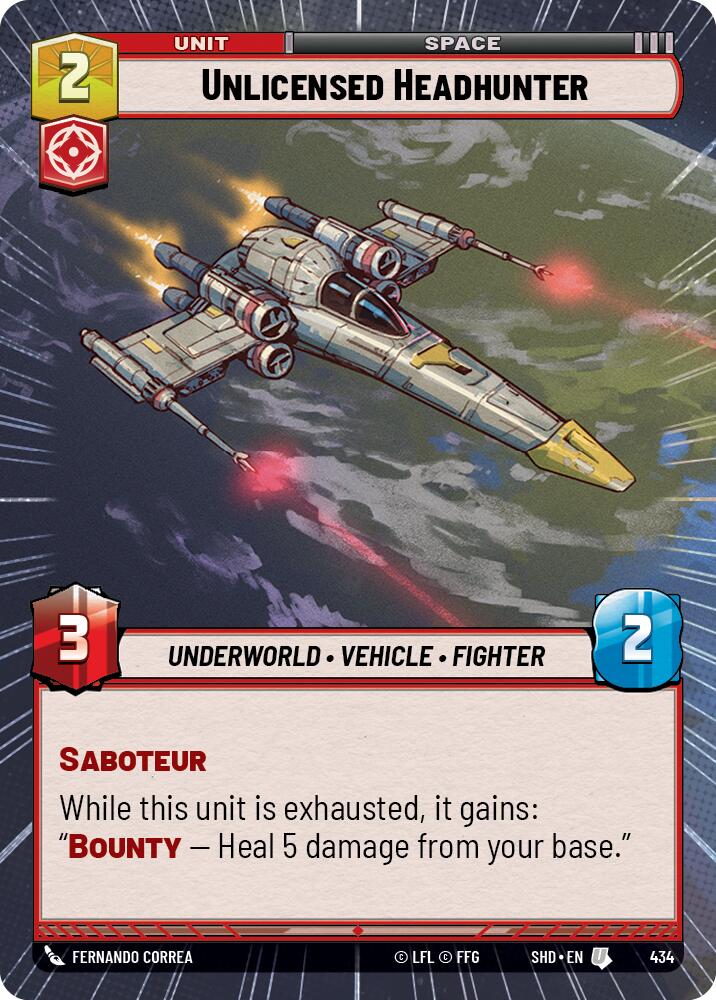 Unlicensed Headhunter (434) (Hyperspace) (434) [Shadows of the Galaxy] | Exor Games New Glasgow