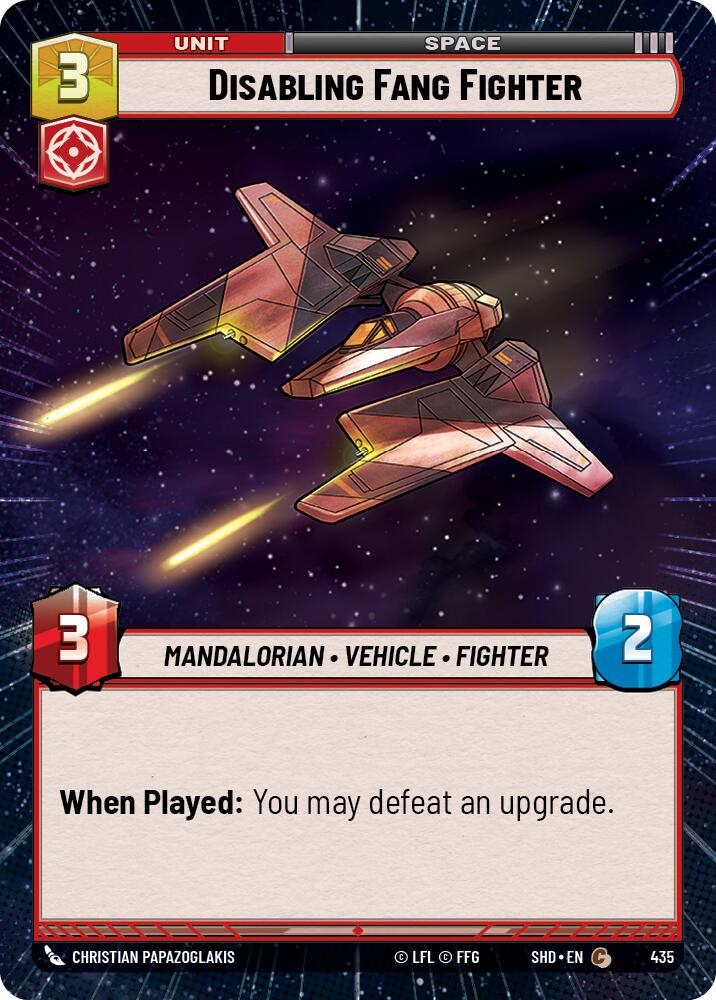 Disabling Fang Fighter (435) (Hyperspace) (435) [Shadows of the Galaxy] | Exor Games New Glasgow
