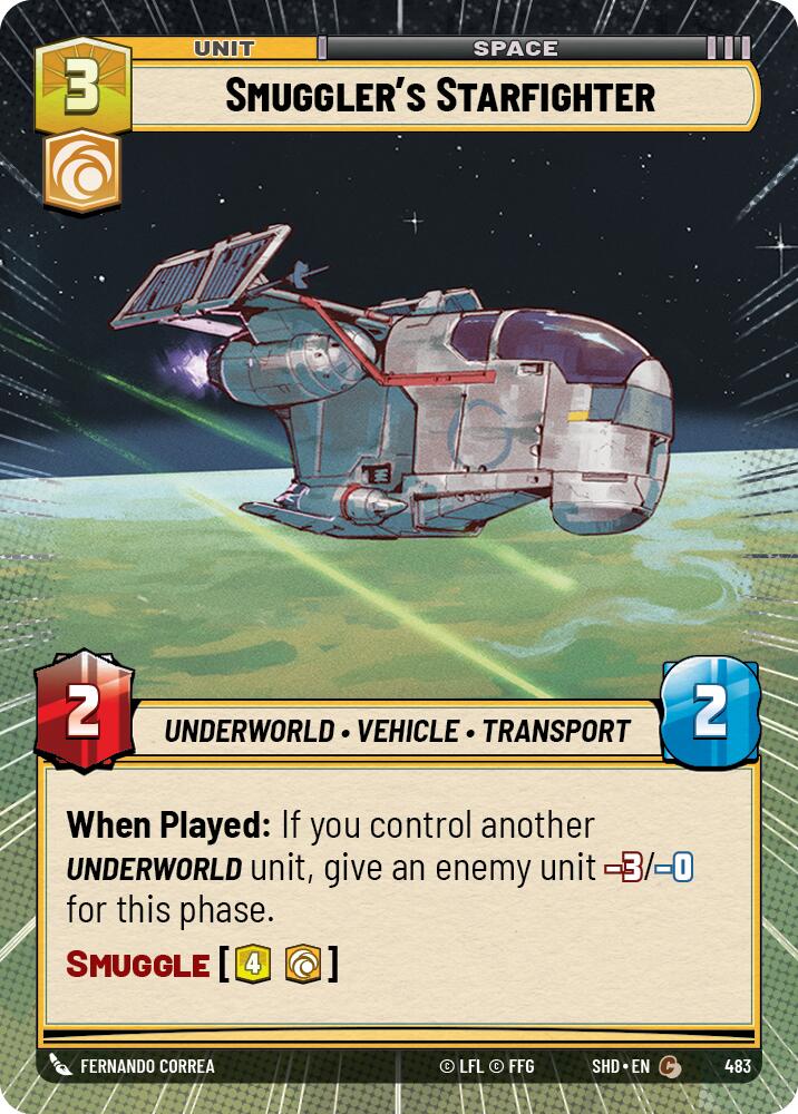 Smuggler's Starfighter (483) (Hyperspace) (483) [Shadows of the Galaxy] | Exor Games New Glasgow