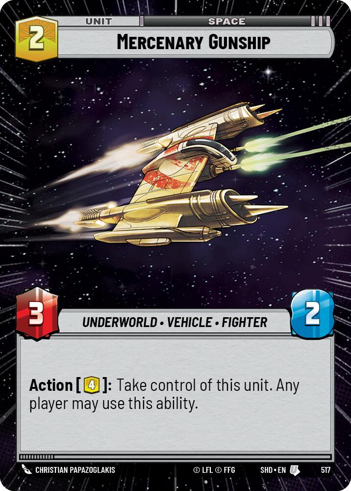 Mercenary Gunship (517) (Hyperspace) (517) [Shadows of the Galaxy] | Exor Games New Glasgow