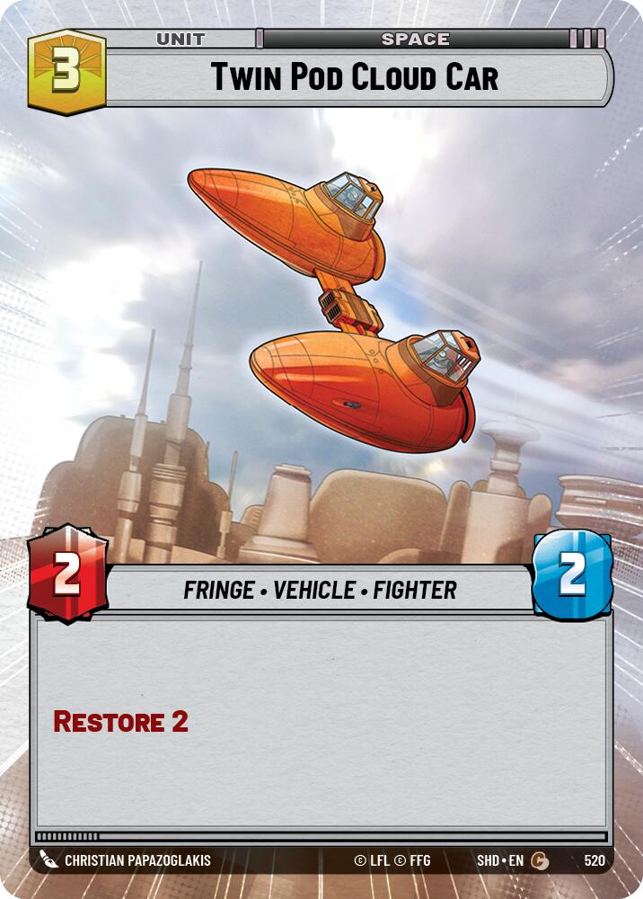 Twin Pod Cloud Car (520) (Hyperspace) (520) [Shadows of the Galaxy] | Exor Games New Glasgow