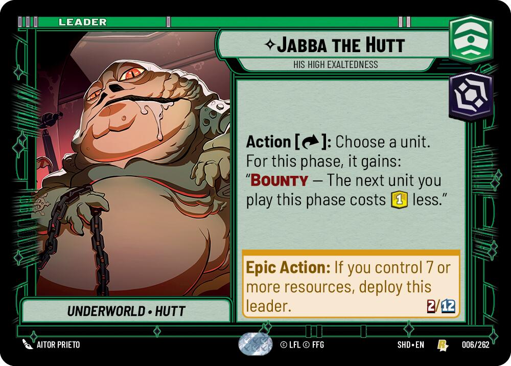 Jabba the Hutt - His High Exaltedness (006/262) (006/262) [Shadows of the Galaxy] | Exor Games New Glasgow