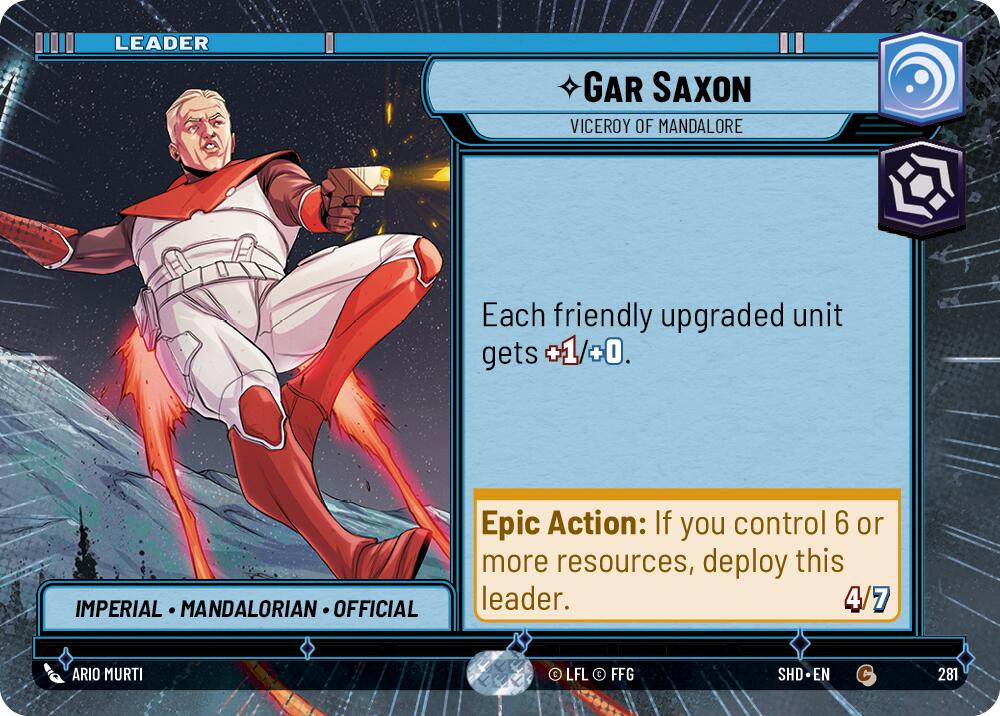 Gar Saxon - Viceroy of Mandalore (281) (Hyperspace) (281) [Shadows of the Galaxy] | Exor Games New Glasgow