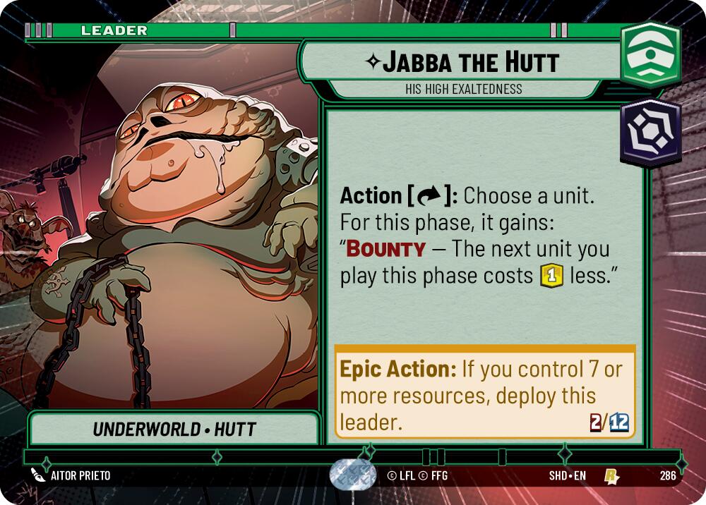 Jabba the Hutt - His High Exaltedness (286) (Hyperspace) (286) [Shadows of the Galaxy] | Exor Games New Glasgow