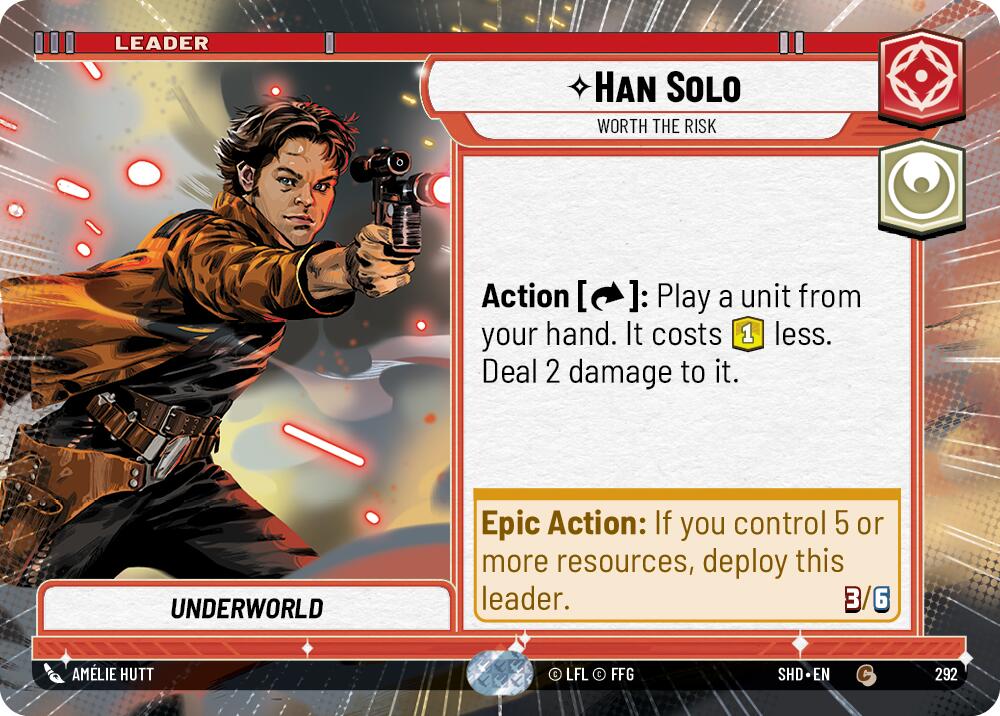 Han Solo - Worth the Risk (292) (Hyperspace) (292) [Shadows of the Galaxy] | Exor Games New Glasgow