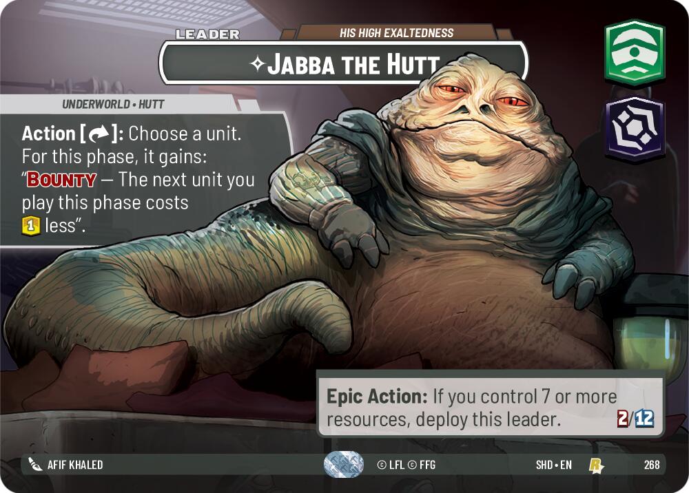 Jabba the Hutt - His High Exaltedness (268) (Showcase) (268) [Shadows of the Galaxy] | Exor Games New Glasgow