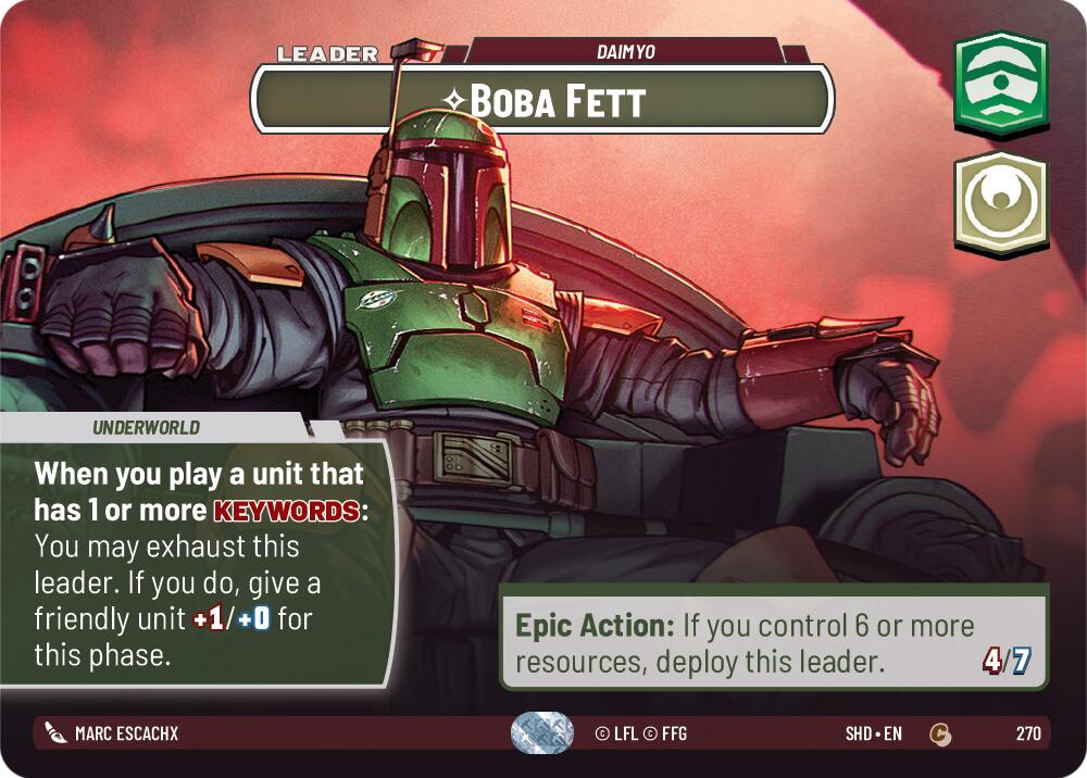Boba Fett - Daimyo (270) (Showcase) (270) [Shadows of the Galaxy] | Exor Games New Glasgow