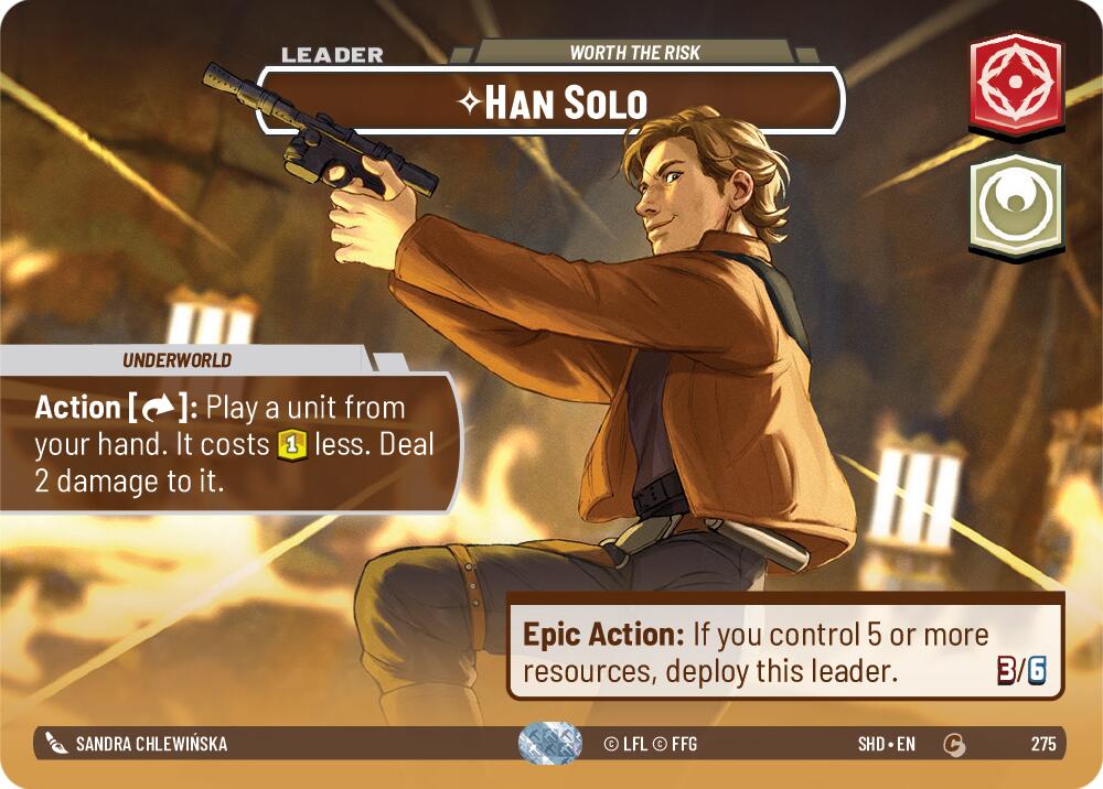 Han Solo - Worth the Risk (275) (Showcase) (275) [Shadows of the Galaxy] | Exor Games New Glasgow